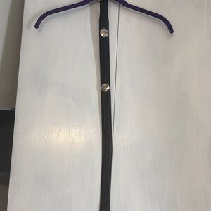 Brighton Black Leather Belt with Silver Conchos GOLF